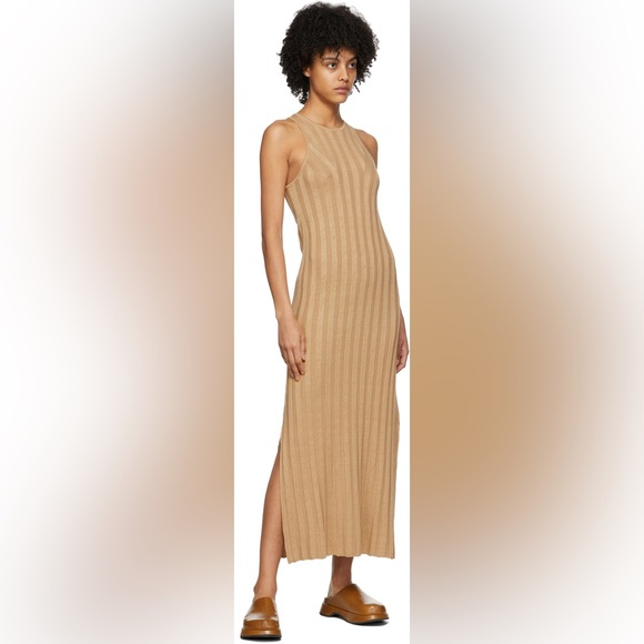 Loulou Studio Brown Silk Midi Dress - Picture 1 of 2